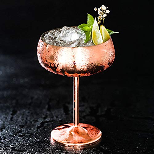 Martini Cocktail Champagner Gläser, Edelstahl 304 Glatter Spiegel Poliert, Dauerhaft Cocktailgläser Für Bar, Party… – Bild 8