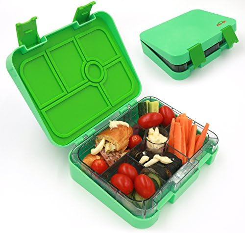 Aohea Bento Lunch Box 6 Compartments Bento Box With Safe Tritan Materials Kids Lunch Box Also Suitable For Adults