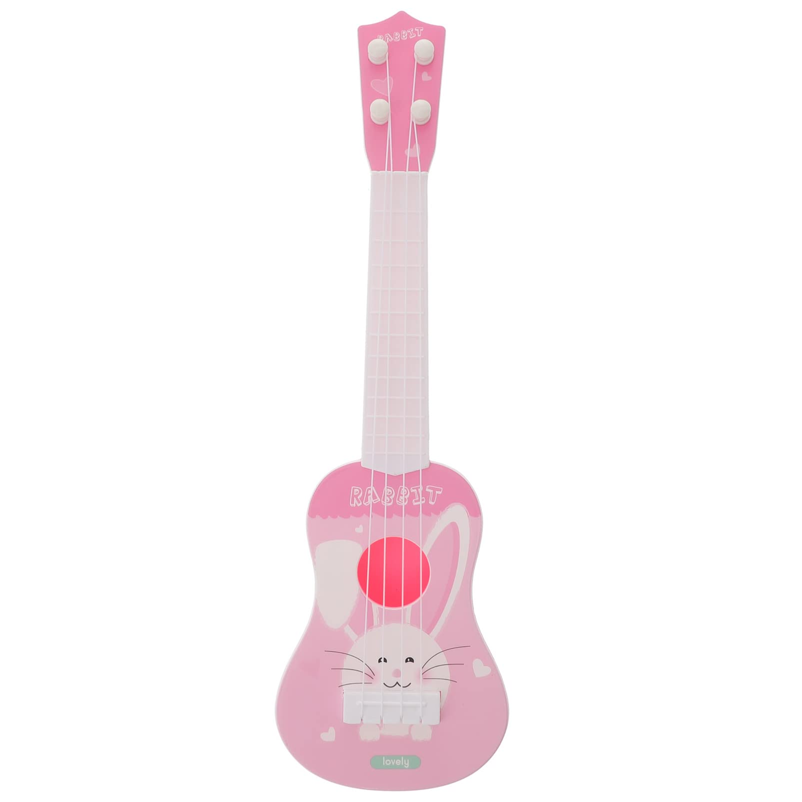 Mini Ukulele Guitar Toy 4 Strings Children Musical Instruments Plastic Cartoon Rabbit Early Educational Mini Guitar Toy for Kids