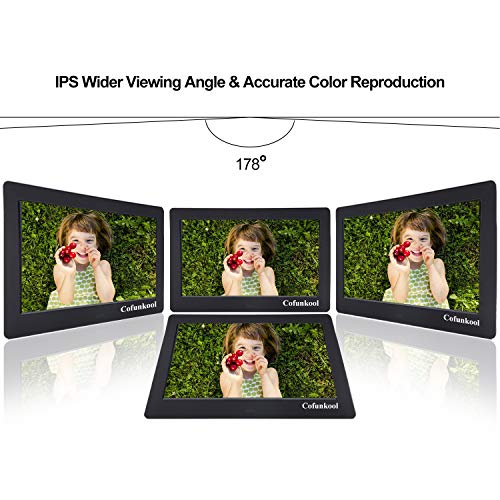 Digital Photo Frame 10 inches, CofunKool Digital Picture Frame with HD 1920x1080 IPS Screen, Support 1080P Video, Music Player, Auto On/Off Timer, Calendar, Alarm, with Remote Control