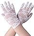 Simplicity Stretch Bridal Gloves Lace Wrist Length Special Occasion Wear, Short White