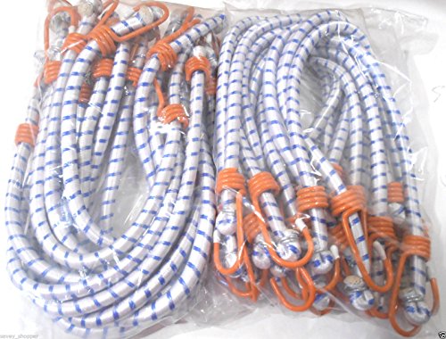 Jonyandwater24) 36" (3 FT.) Heavy Duty Orange Hook Bungee Cord TIE Down STRAP-24 PC. Set Supplier_id_savey_Shopper_27141987253734