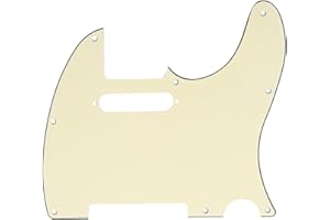 Musiclily 8 Hole American Tele Pickguard scratch Plate for Fender USA/Mexican Standard Telecaster Modern Style Electric Guitar,3Ply Cream
