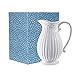 D'vine Dev 10 Inch White Ceramic Pitcher Vase for Home Décor, VS-PT-1