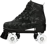 XUDREZ Roller Skates High-Top Light Up Unisex 37 Black Camouflage view 5
