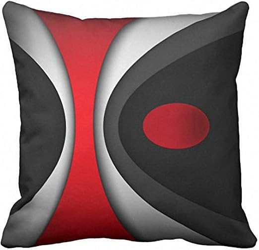 Amazon Com Emvency Throw Pillow Cover Black In Modern Abstract