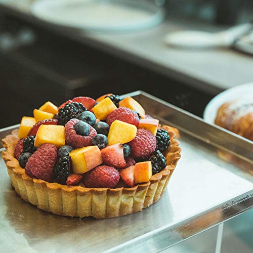 Removable Loose Bottom Quiche Pan, Non-stick Tart Pie Pan, Round Bakeware 8.5-Inches