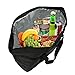 Lebogner Insulated Grocery Bag, 2 Pack Large 5 Gallon Capacity Vacation Cooler Bag For Hot Or Cold Food, Zipper Closure, Collapsible Travel Delivery, Shopping Carry Basket, Camping Outdoor Picnic Bags