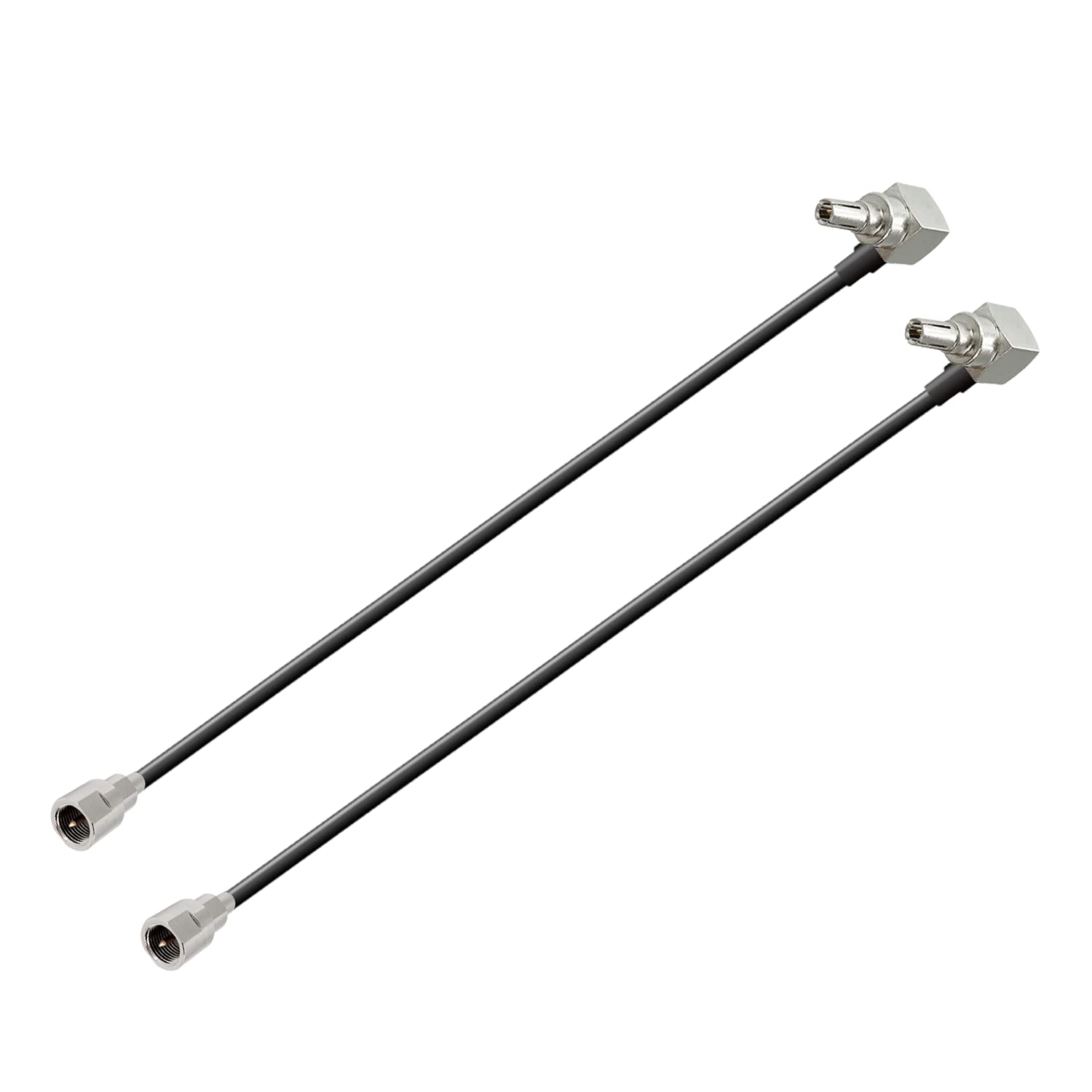 Vecys FME Male to CRC9 Male Right Angle 90 Degree RF Coaxial Cable RG174 15cm/6in (2pcs) for 2G 3G 4G LTE Antennes Routers UMTS Mobile Broadband Hsdpa WLAN Wireless