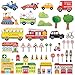 DECOWALL BS-1404N The Road and Cars Kids Wall Stickers Wall Decals Peel and Stick Removable Wall Stickers for Kids Nursery Bedroom Living Room (Large) décor