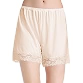 MANCYFIT Pettipants for Women Half Slip Culotte Shorts Split Skirt Lace Snip 4” Inseam