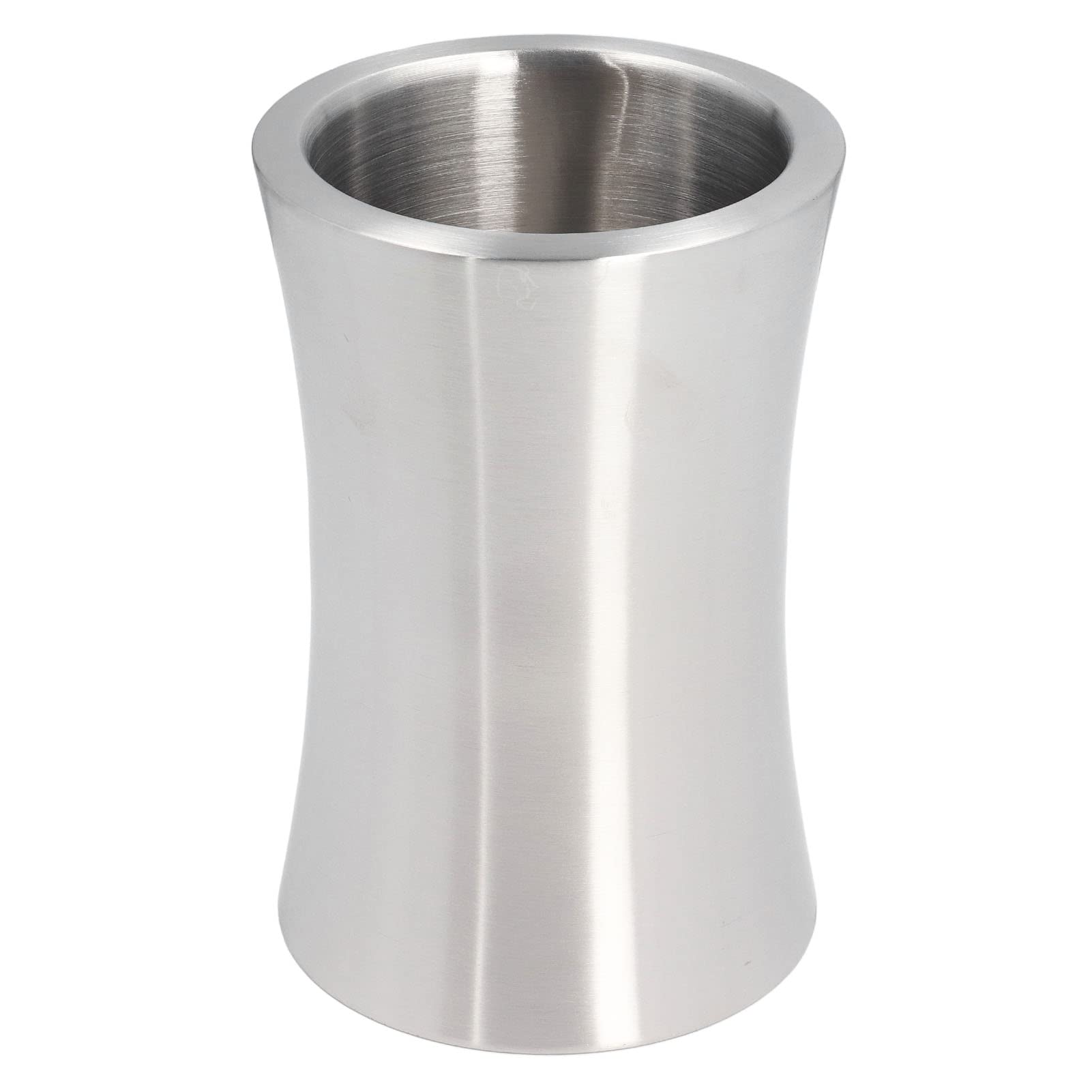 Wine Bucket 2L Capacity Silver Slim Shape Contemporary Style Double Stainless Steel Wine Bottle Cooler Chiller, Restaurant Wine Ice Bucket for Bar