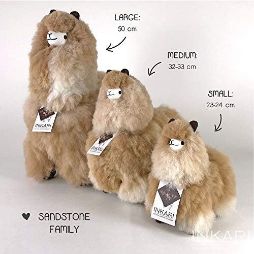 Inkari Alpaka Plüsch aus natürlicher und weicher Alpakawolle - Echte Alpakawolle, Frauen und Kinder - Sandstone (23cm) – Bild 6