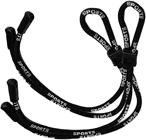 Pack 2 Eyeglass Chains Lanyards Neck Strap Sunglasses Cords For Sports Black