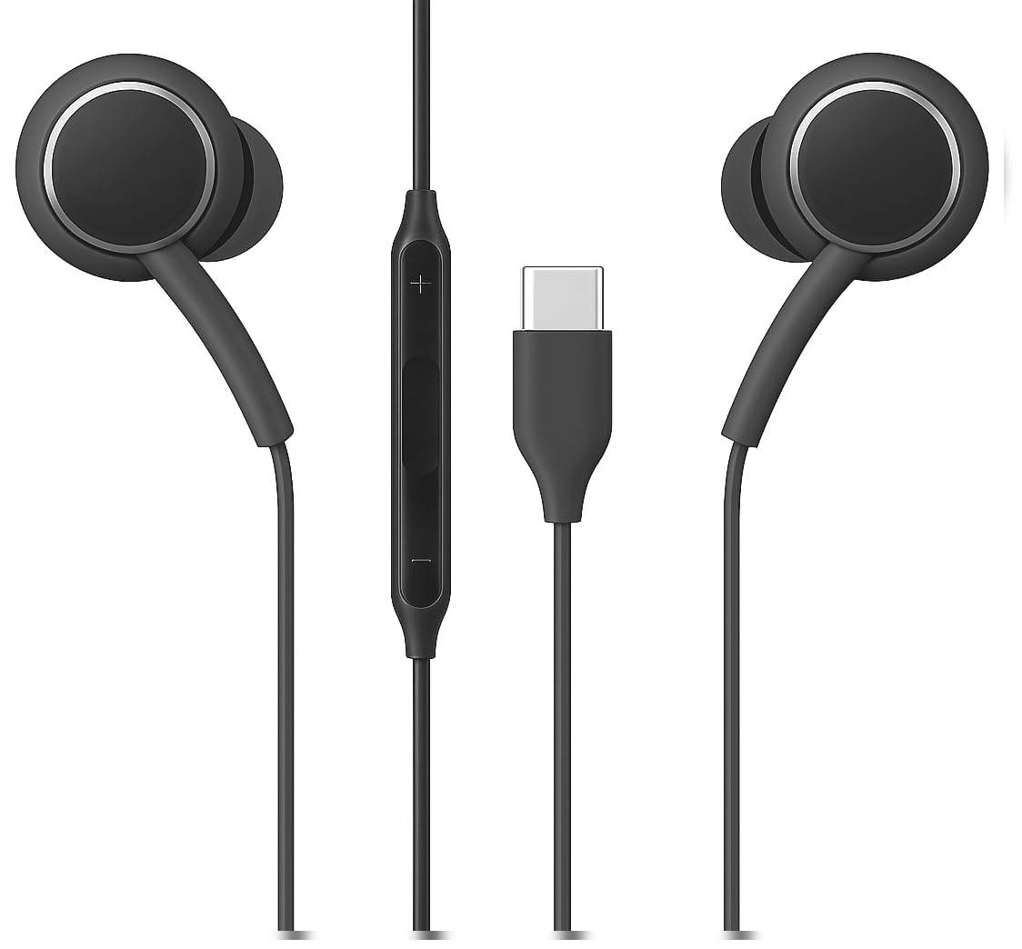 For Google Pixel 10a Earphones, Google Pixel 10 / 10 Pro / 10 Pro (XL) / (Fold) / 9a / 9 / 8 / 7 / 6 / 5 / (Pro) / 8a / 7a / Pixel Fold / 6A / 5A / 4A / 3A XL, In-Ear Headphones (Type C) (BLACK)