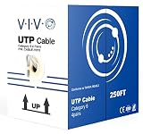 VIVO Gray 250ft Bulk Cat6, CCA Ethernet Cable, 23 AWG, UTP Pull Box | Cat-6 Wire, Indoor, Network Installations (CABLE-V015)