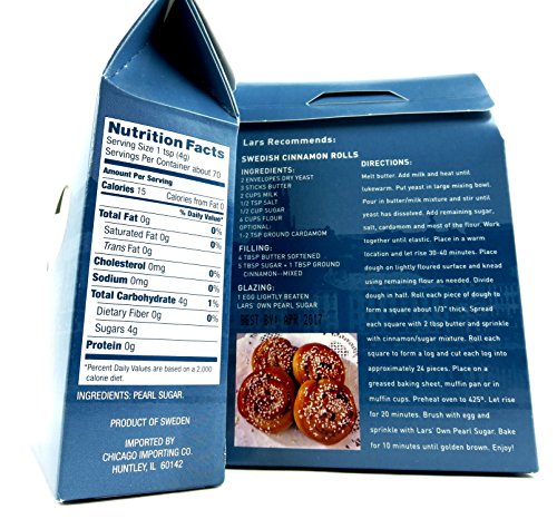 Lars' Own Swedish Pearl Sugar, 10 oz Packages in Frustration Free Packaging (Pack of 2) - Thumbnail 2