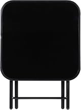 Taylor & Brown 50cm Folding Drinks Side Table - Black Tempered Glass view 7