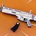 LLAMEVOL Gun keychain for Men Fort-Nite SCAR Guns Toys Heavy Shotgun Model Alloy Metal Assault Rifle Keychain Game Party Supplies Collection Gift for Boys