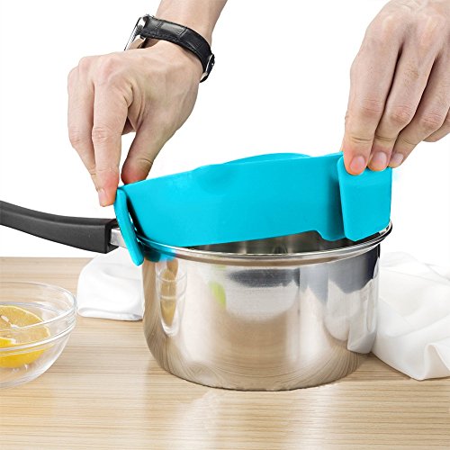 image for AUOON Clip on Strainer with 2 Clip for Veggies Pasta Ground Meat and M