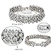 EVER FAITH Women's Round Full Cubic Zirconia Bridal Tennis Bracelet Clear Silver-Tone
