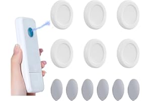 DeryArcle 6Pcs Magnetic Remote Control Holder Wall Mount, Tv Remote Storage, Holders Hole-Free Phone Charger Organizer Storag