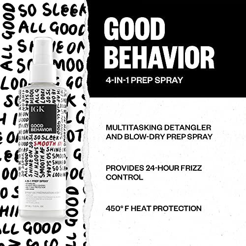 IGK GOOD BEHAVIOR 4in1 Prep Spray Leave In + Detangle + Heat
