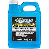 STAR BRITE Star Tron Fuel Tank Cleaner - Remove Sludge, Varnish & Other Deposits - Rejuvanate Old, Stale Fuel - Concentrated Formula Works In Gas Tanks & Diesel Tanks - 64 OZ (093664) , blue