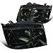 Spec-D Tuning LH-JET99G-RS Vw Jetta Smoke Crystal Head Lights W/ Drl Fog Lamps Pair