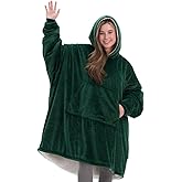 THE COMFY Original | Sherpa Lined Microfiber Fleece Wearable Blanket, Oversized Design with Hood and Pocket from Shark Tank