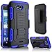 Kyocera Hydro Air / Kyocera Hydro Wave Case, Starshop [Heavy Duty] Full Protection Dual Layers Hybird Case with Kickstand and Locking Belt Swivel Clip Blue