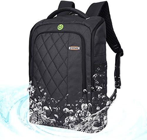 Koolerpek Black Casual Backpack for Laptop Up to 15.6 Inches, Water Resistent Travel Daypack Bags for Men or Women