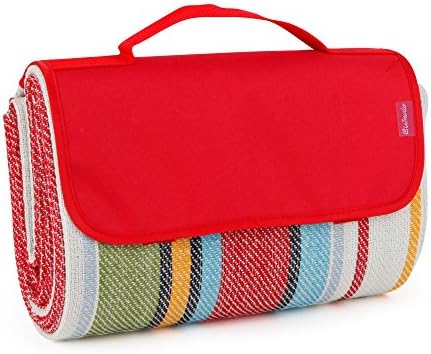 ABNII Picnic Outdoor Blanket Handy Mat Tote Waterproof Sandproof Camping Stripe Grass Garden Beach Blanket