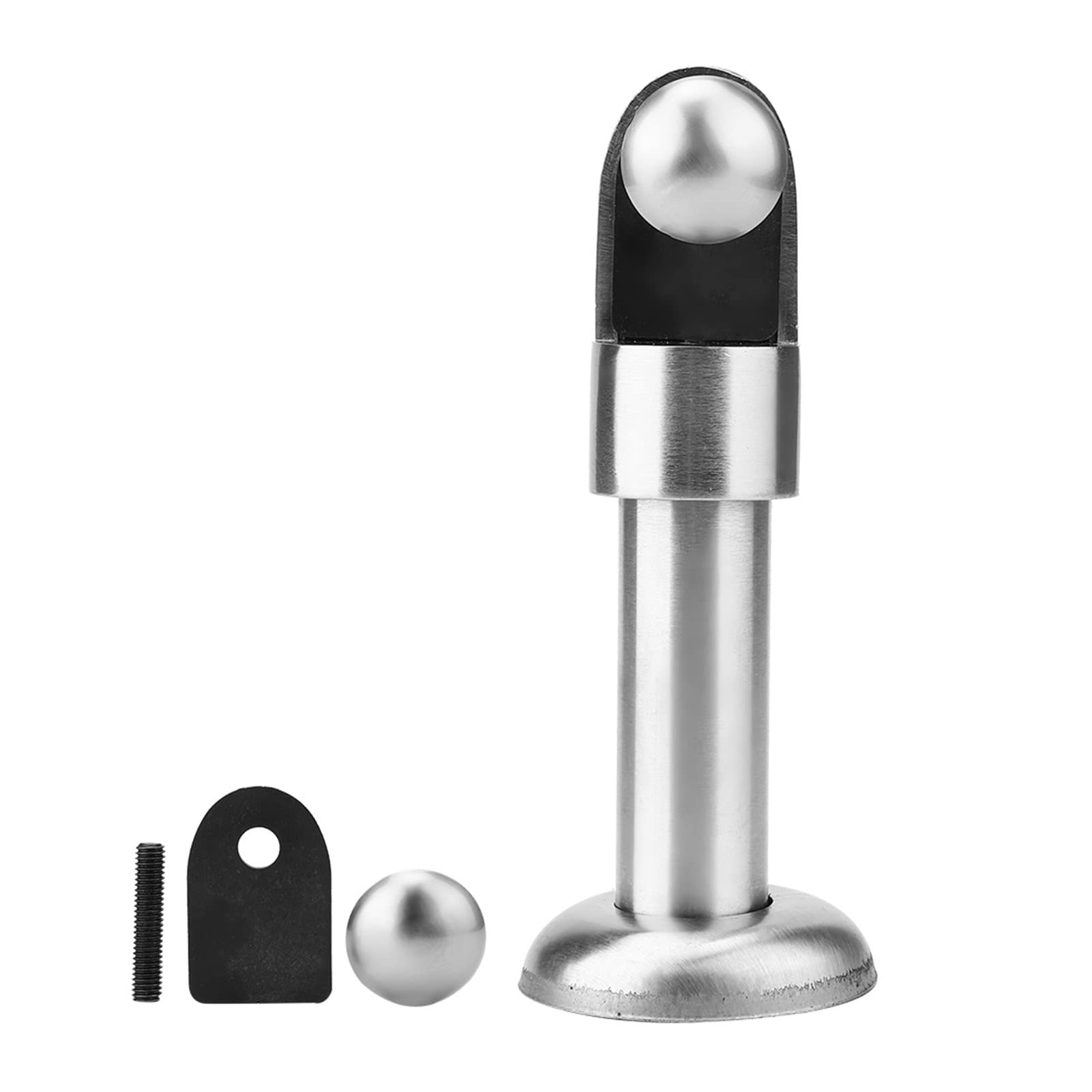 201 Grade Stainless Steel Toilet Partition Support Feet 25mm Diameter Heavy Duty Adjustable Bracket for Public Restroom Cubicles Bathroom Hardware Furniture with Thickened Base Plate