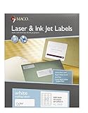 2 x MACO Laser/Ink Jet White Address Labels, 1 x 2-5/8 Inches, 30 Per Sheet, 3000 Per Box (ML-3000)