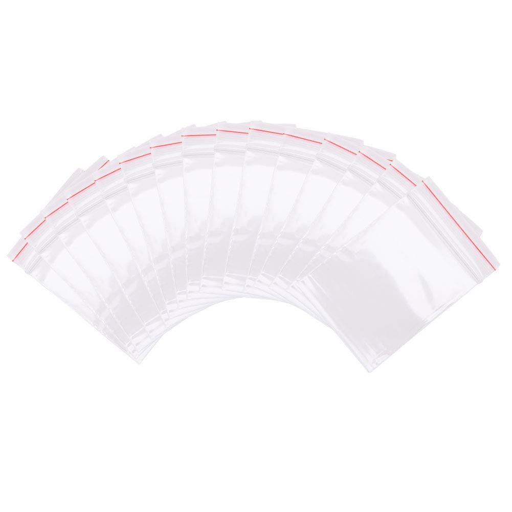 PandaHall 500pcs Self Adhesive Bags, Clear OPP Cellophane Zip Lock Bags Top Self Sealing Bags Reusable Treat Bags Candy Bags for Small Items Jewellery Craft Packing, 6x4cm