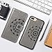 CASEOWL iPhone 8 Plus Case,iPhone 7 Plus Flip Embossed Leather Wallet Cases with Protective Detachable Slim Case Fit Car Mount, Mandala Flower Design with Card Slots, Strap for iPhone 7/8 Plus[Gray]