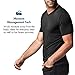 Lapasa Mens 2-Pack Undershirts Micro Modal V Neck Tag-Free T Shirts M08, Black, Large/Chest 41-43 Inches