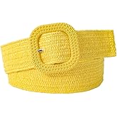 COTIM COYIN Women Braided Wide Belt Woven Waist Belt, Straw Woven Elastic Belt for Women for Dress Jeans Pants