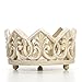 Hosley White Resin Pillar Candle Holder is 5.11 Inch Diameter Ideal Gift for Wedding Party Special Occasion or as a Home Decor W1