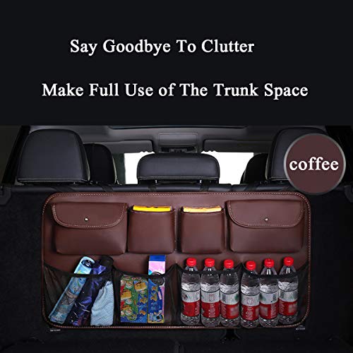 Car Backseat Trunk Organizer with 8 Large Storage Bag Hanging Seat Back Storage Organizer Space Saving Facilitator for SUV and Many Vehicles