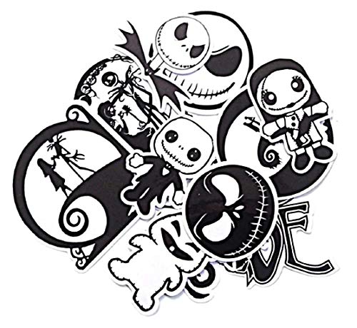 Nightmare Before Christmas Themed Decal Stickers Assorted Lot Of 12 Pieces