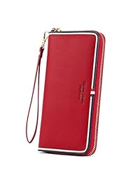 Kattee - Cartera de piel con cremallera para niñas