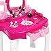 Best Choice Products Kids 14-Piece Vanity Playset with Accessories, Makeup, Hairdryer, Jewelry, Pink
