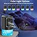 OVPPH Portable Air Conditioner Fan, Personal Fan Desk Fan Space Air Cooler Mini Table Fan Air Circulator Ultra-Quiet Purifier Cooling Fan with Handle and 7 Colors LED Lights for Home, Office, Dorm