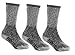 FUN TOES Merino Wool Socks For Children's Thermal Crew Outdoor Hiking Winter 3 Pairs (Black, S 6-8)