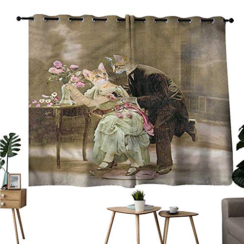 Gabriesl Fashion Darkening Curtains Grommets Curtain Kitchen Cat