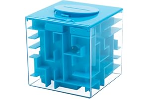 ThinkMax Money Maze Puzzle Box for Kids and Adults, Perfect Money Holder Maze Puzzle Gift Box (Blue)