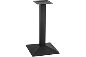 MBQQ Industrial 15.7" x 15.7" Rectangle Restaurant Table Base with 3'' Side Length Square Columns,28”Height Furniture Legs