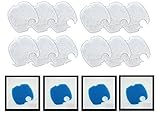 SUN Plus Coarse Fine Filter Sponge Pad for Sunsun HW402B Canister Filter, 12 White Plus 4 Blue